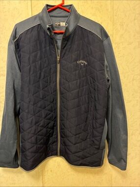 Callaway Men's Navy and Slate Quilted Performance Jacket